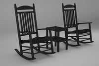 Poly-Wood Jefferson 3-Pc. Rocker Set in Black