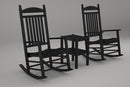 Poly-Wood Jefferson 3-Pc. Rocker Set in Black