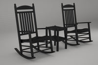 Poly-Wood Jefferson 3-Pc. Rocker Set in Black