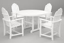 POLYWOOD¨ Adirondack Dining 5-Pc. Set in White