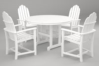 POLYWOOD¨ Adirondack Dining 5-Pc. Set in White