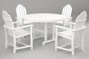 POLYWOOD¨ Adirondack Dining 5-Pc. Set in White