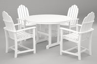 POLYWOOD¨ Adirondack Dining 5-Pc. Set in White