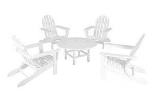 POLYWOOD¨ Classic Adirondack 5-Piece Conversation Group