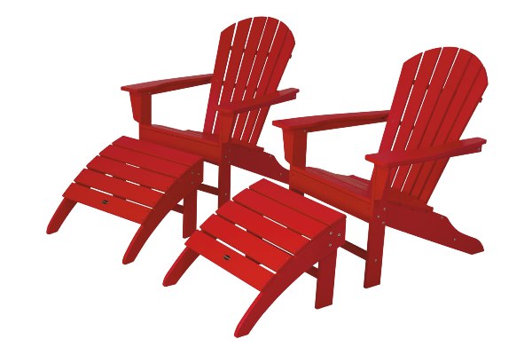 POLYWOOD¨ South Beach 4-Piece Adirondack Set
