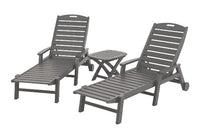 POLYWOOD¨ Nautical 3-Piece Chaise Set