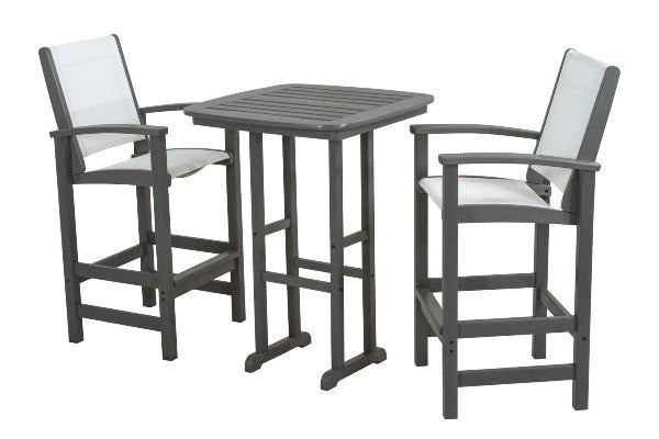 Polywood Coastal 3-Piece Bar Set