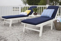 POLYWOOD¨ Nautical 3-Piece Chaise Set with Cushions