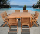 International Home Miami Amazonia Teak Boynton 9 pc Teak Square Dining Set