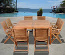 International Home Miami Amazonia Teak Boynton 9 pc Teak Square Dining Set