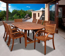 International Home Miami Amazonia Arizona 9 pc Eucalyptus Oval Dining Set