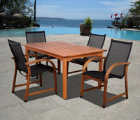 International Home Miami Amazonia Bahamas 5 pc Eucalyptus Rectangular Dining Set