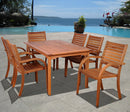 International Home Miami Amazonia Arizona 7 pc Eucalyptus Rectangular Dining Set