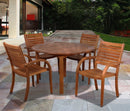 International Home Miami Amazonia Arizona 5 pc Eucalyptus Round Dining Set