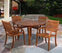 International Home Miami Amazonia Arizona 5 pc Eucalyptus Round Dining Set