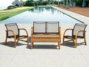 International Home Miami Amazonia Manhattan Eucalyptus 4 piece Patio Deep Seating Set