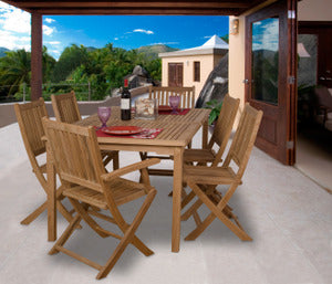 International Home Miami Amazonia Teak Rotterdam 7-pc Teak Dining Set