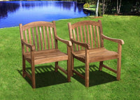International Home Miami Amazonia Teak Newcastle Teak Armchairs