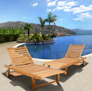 International Home Miami Amazonia Teak Cairo 2 pc Teak Loungers