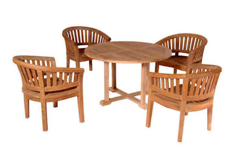 Anderson Teak Curve 5-Piece Outdoor Dining Set