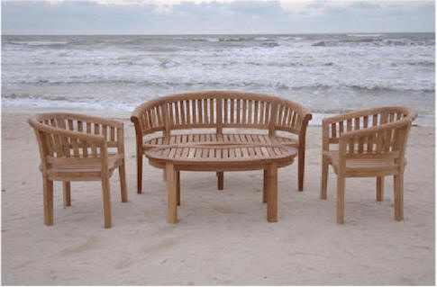 Anderson Teak Curve 4-Piece Conversation Set