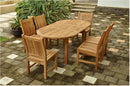 Anderson Teak Sahara 7-Piece Dining Chair and Bahama Oval 79" Exension Outdoor Dining Set