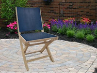 Royal Teak SailMate Folding Chair Black Sling - Armless