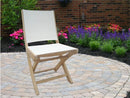 Royal Teak SailMate Folding Chair White Sling - Armless