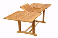 Anderson Teak Sahara 9-Piece Dining Chair and Bahama 94" Rectangular Extension Outdoor Dining Set