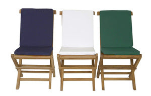 All Things Cedar Folding Chair in Blue/Green/Red/White Cushion
