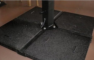 Royal Teak Set of 4 Gray Granite Umbrella Feet for Hanging Umbrella