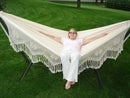 Vivere Brazilian Style Hammock - Double Deluxe in Natural Fabric