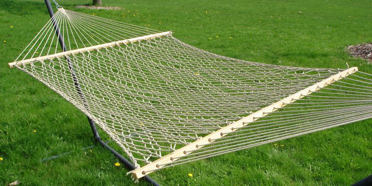Vivere Polyester Rope Hammock - Double in White