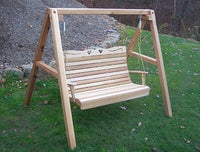Creekvine Designs Cedar Royal Country Hearts Porch Swing with Stand