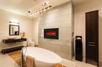 Amantii Enhanced 26" Electric Fireplace-36" x 23" Black Glass Surround