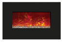 Amantii Enhanced 26" Electric Fireplace-36" x 23" Black Glass Surround