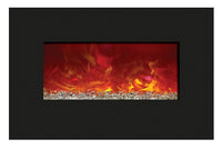 Amantii Enhanced 26" Electric Fireplace-36" x 23" Black Glass Surround