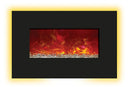 Amantii Enhanced 26" Electric Fireplace-36" x 23" Black Glass Surround