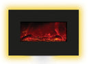 Amantii Enhanced 26" Electric Fireplace-36" x 23" Black Glass Surround
