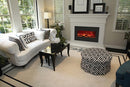 Amantii Top Heat 28" Electric Fireplace-34" x 21" Black Glass Surround