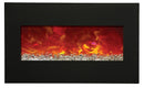 Amantii Top Heat 28" Electric Fireplace-34" x 21" Black Glass Surround