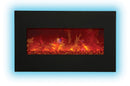 Amantii Top Heat 28" Electric Fireplace-34" x 21" Black Glass Surround