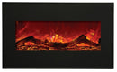 Amantii Top Heat 28" Electric Fireplace-34" x 21" Black Glass Surround