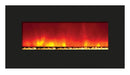 Amantii Enhanced 34" Electric Fireplace-44" x 23" Black Glass Surround