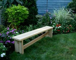 Creekvine Designs 5-Ft Cedar 1800 Traditional Bench with Slant Brace