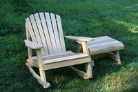 Creekvine Designs Cedar American Forest Adirondack Rocker & Side Table Set