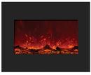 Amantii 26" Electric Fireplace Zero Clearance with 29" x 23" Black Glass Surround