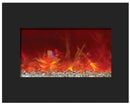 Amantii 26" Electric Fireplace Zero Clearance with 29" x 23" Black Glass Surround