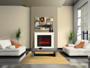 Amantii Zero Clearance 30" Electric Fireplace-32" x 26" Black Glass Surround