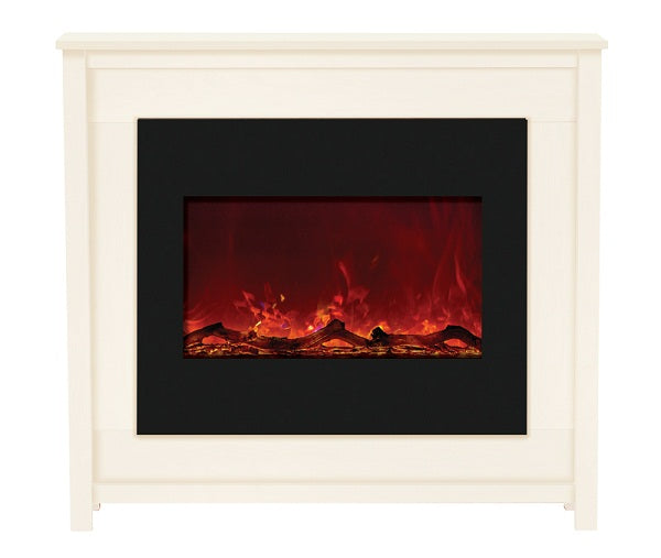 Amantii Zero Clearance 30" Electric Fireplace-32" x 26" Black Glass Surround